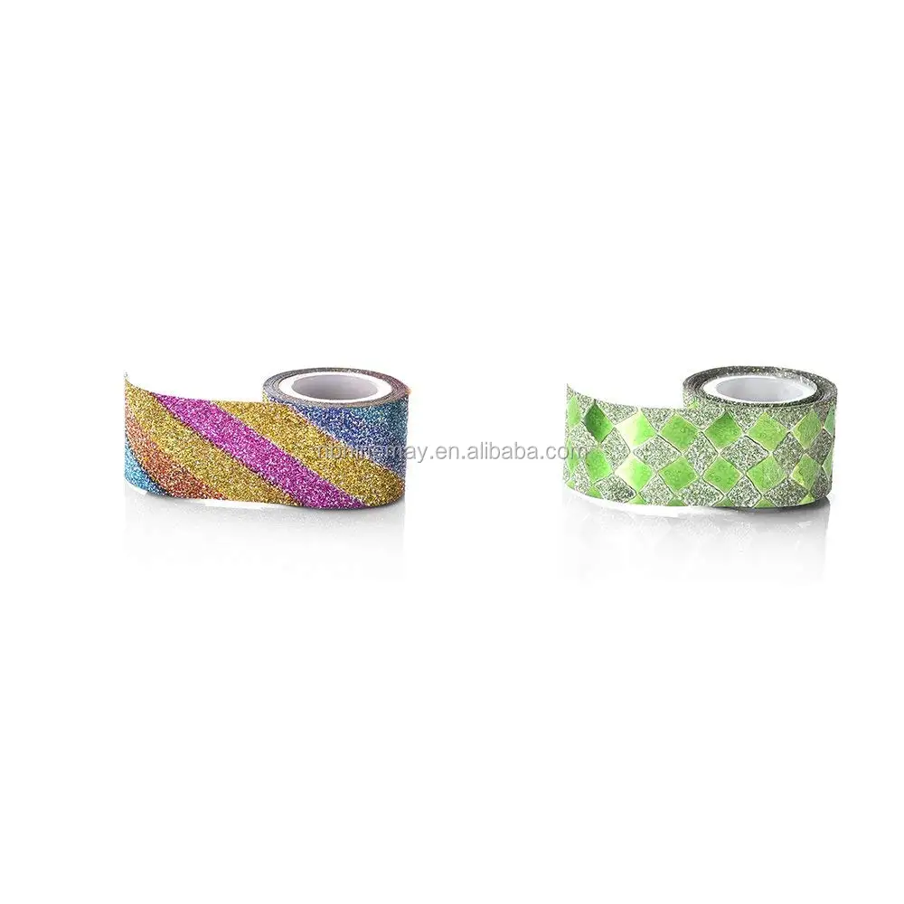 90 Rolls Washi Glitter Tapes Set Decorative Mini 12mm Wide Masking