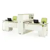 Melamine Modular office furniture panel system with storage unit L shape workstation