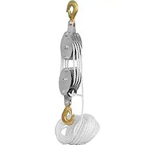 2 Ton Rope Hoist Pulley Wheel Block and Tackle 4,000lb Wild Game Deer Hanger NEW by Pulley Hoists