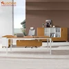 2018 Make Up High Tech Executive Modern Office Table Photos Veneer Office Desk Furniture