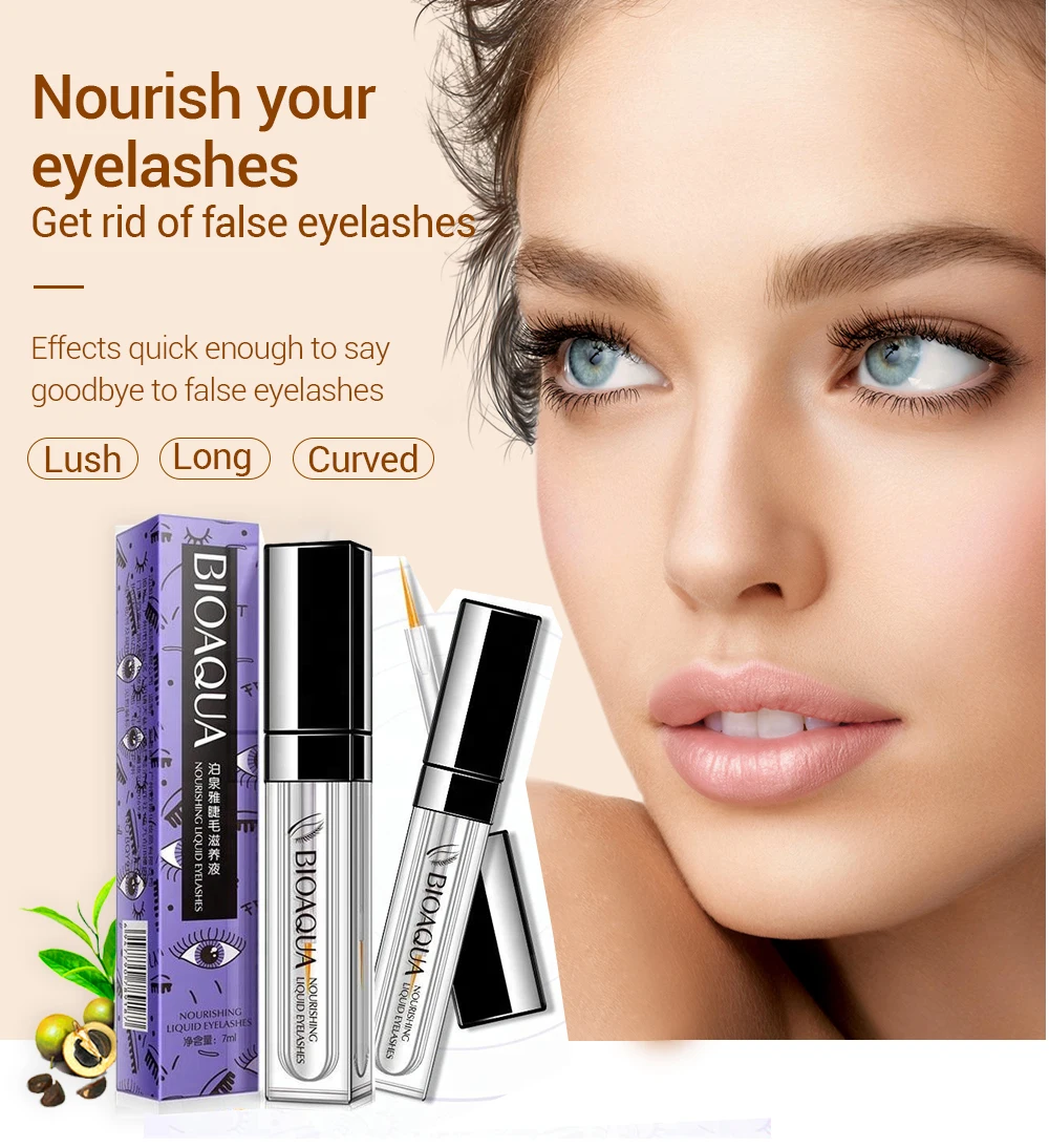 Bioaqua Herbal Natural Eyebrow Eye Lashes Nourishing Liquid Growing Up ...