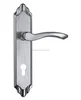 Stainless steel main room door handle with plate lock