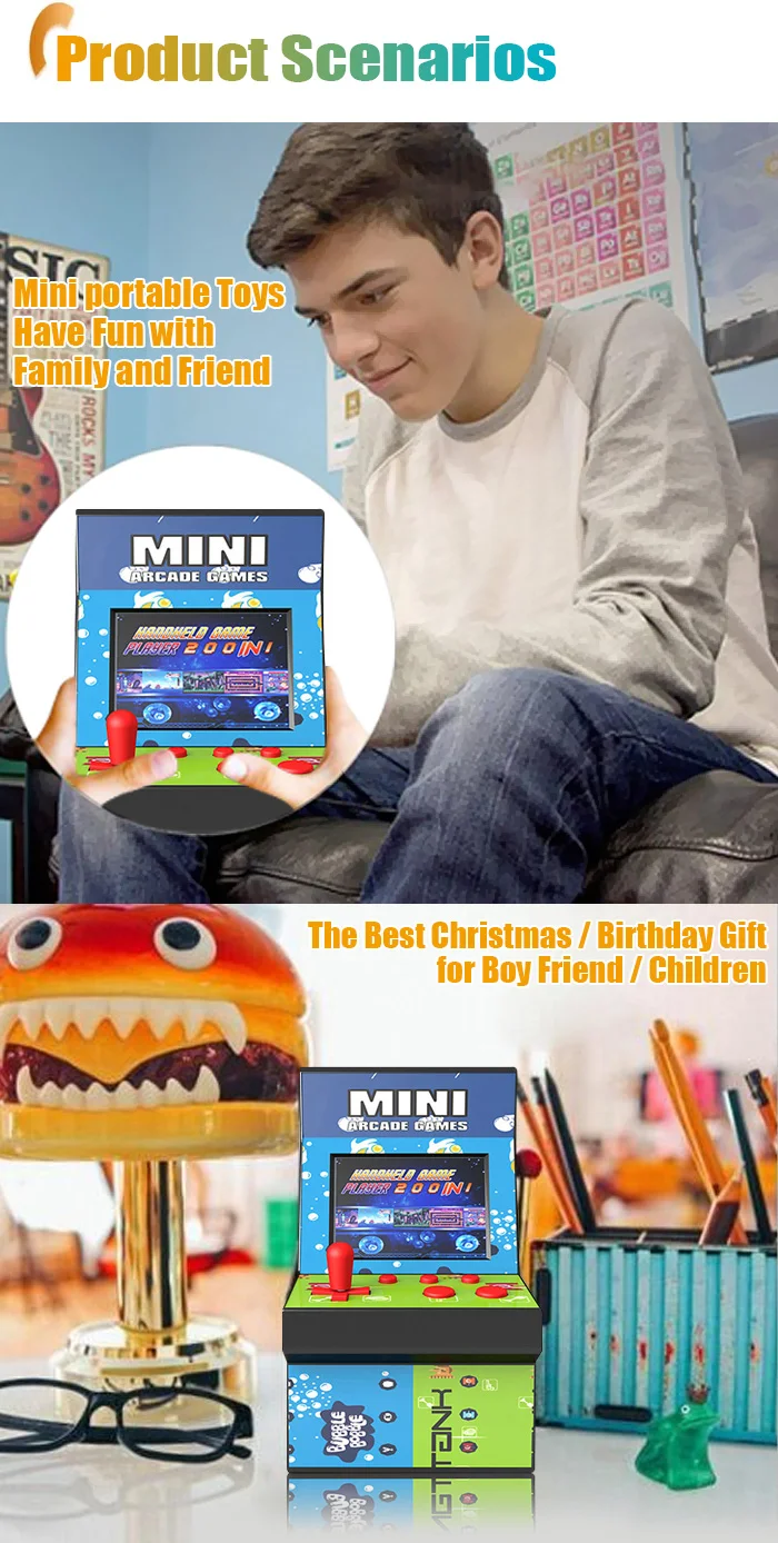 Wholesale Mini Bartop Arcade Machine Buy Hand Held Handy Handheld Indoor Import Retro Vintage Video 8 Bit Games Console for Kids