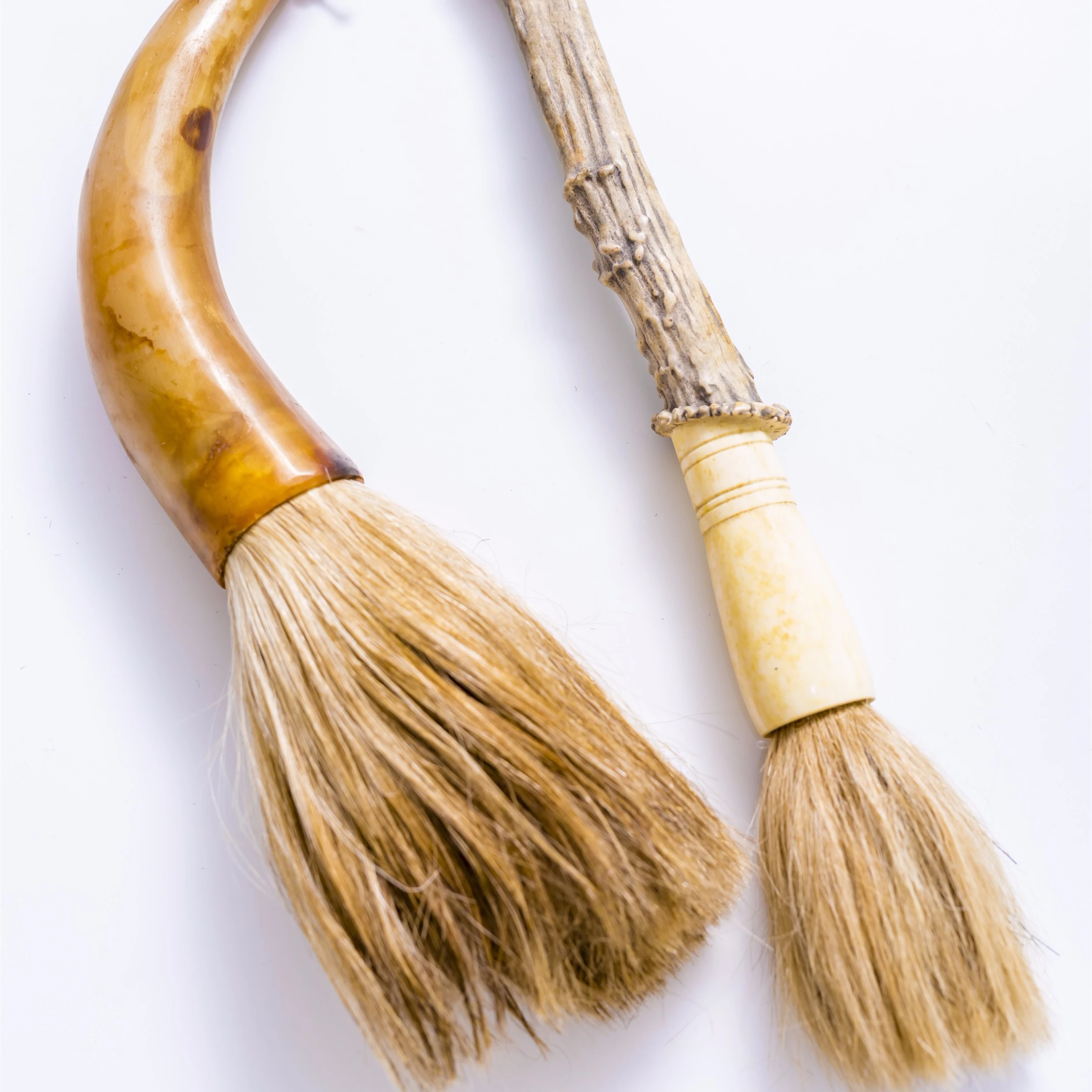 Horn Chinese Writing Brush Antique Paint Horn Chinese Writing Brush Antique