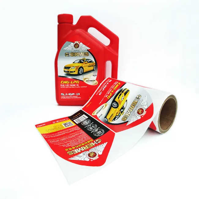 Engine Oil Bottle Packaging Labels Self Adhesive Printed Stickers