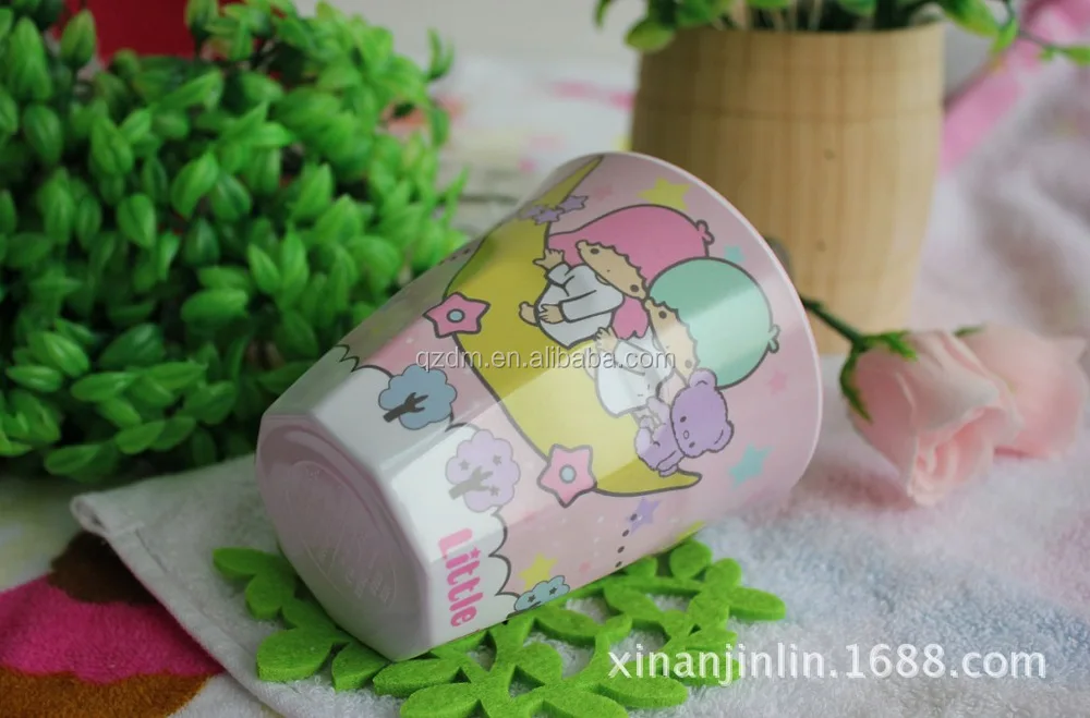 Two tone color melamine ice cream cup