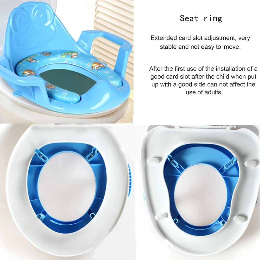 Potty Training Seat For Kids Toilet Seat For Baby With Cushion Handle And Backrest Toilet