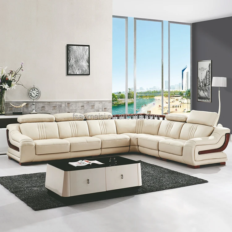 Cuero genuino sofá muebles árabe/sofás de madera/cuero de la venta ... Sofas madera