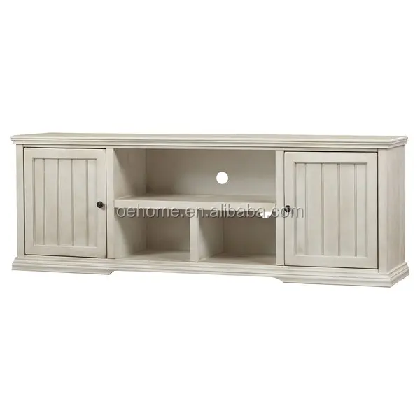 White Wood Tv Media Unit With Showcase Home Furniture Buy
