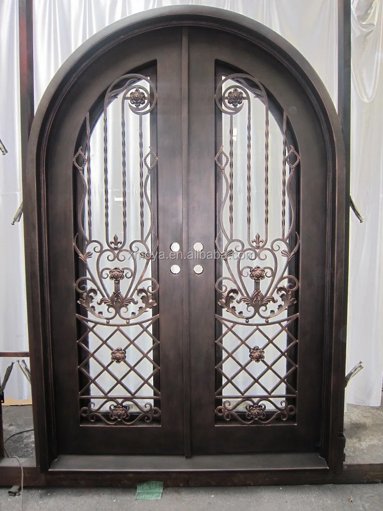 Nuovo stile battuto porte di ferro e vetro dalla cina porta id ... Foto porte in ferro