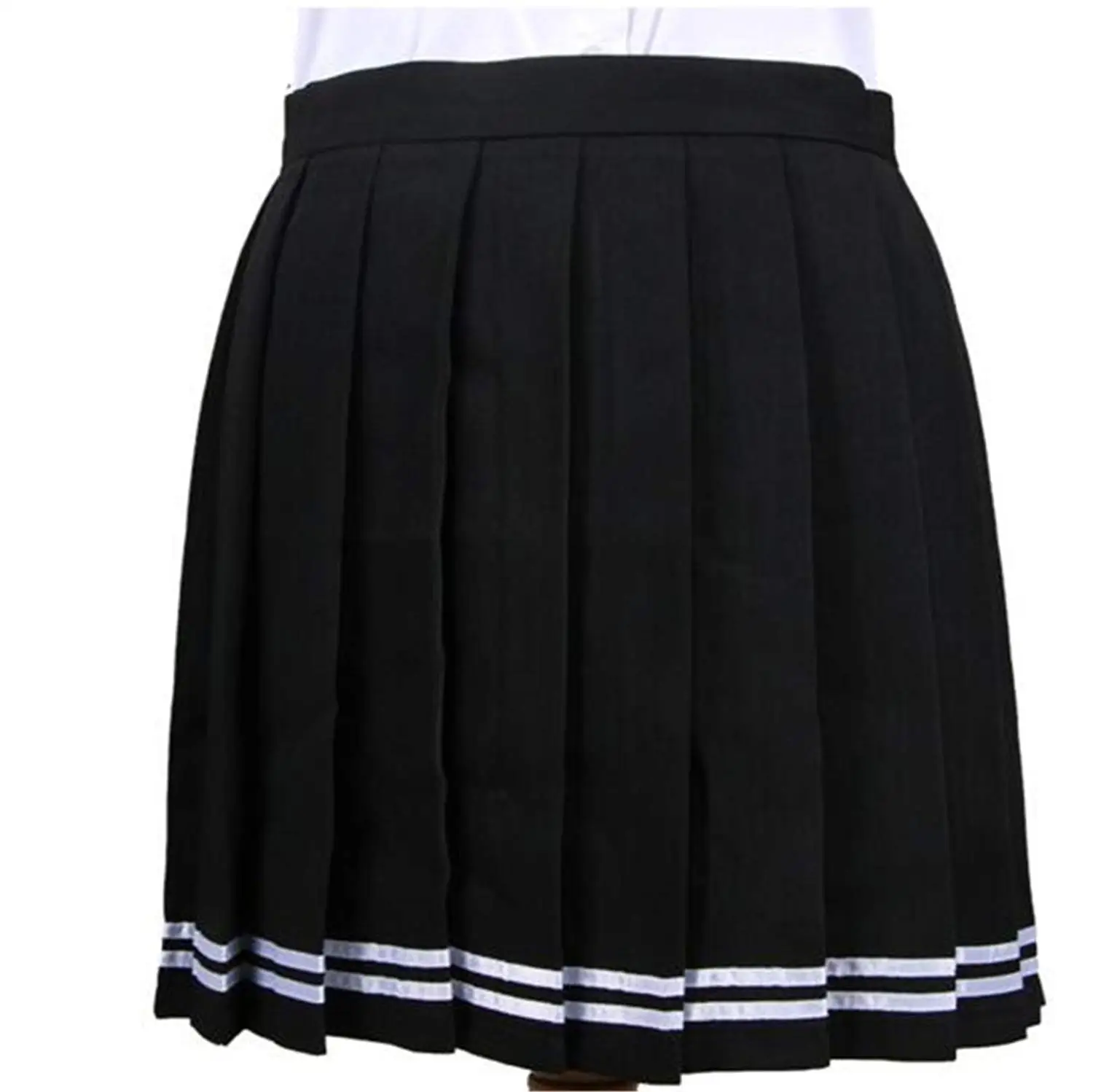 iEFiEL Girls Kids School Uniform Pleated Skirt Elasticated High Waist ...