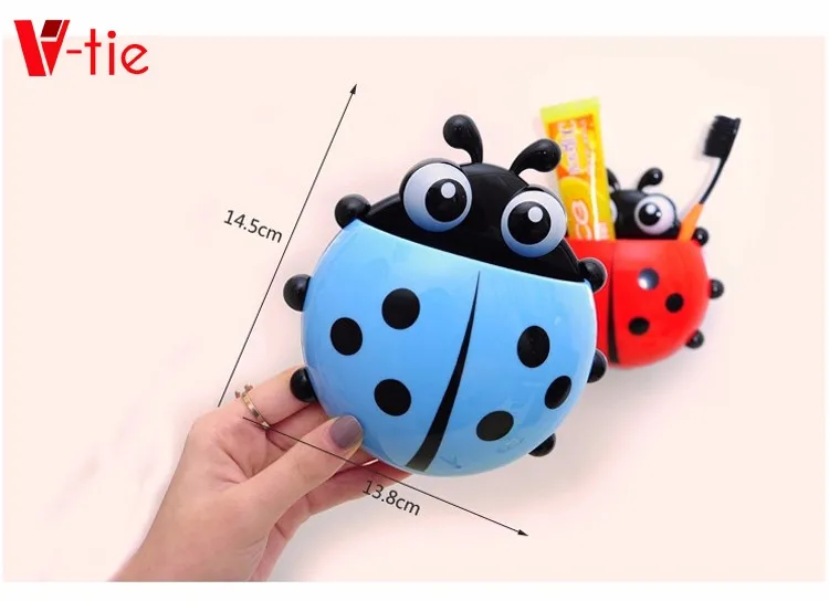 funny insect shape bathroom holder kids suction cup toothbrush holder