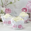 Vintage Theme Party SHABBY VINTAGE RETRO Enchanted Rose Cupcake Toppers & Wraps