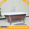 Bathroom furniture cast iron roll top bath tub with enamel finish in highest quality level/ classic cast iron bath