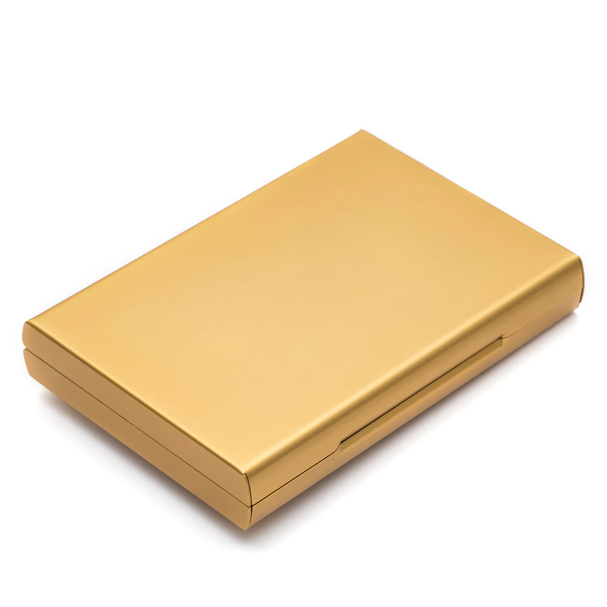 Push button aluminium business card holder