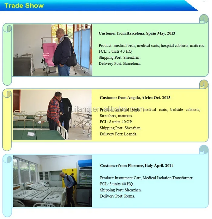 stainless steel adjustable surgical metal tray cart