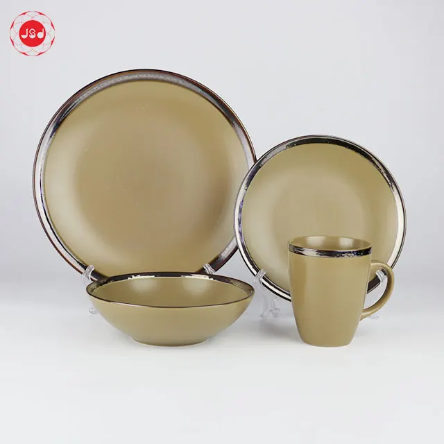 с серебряной оправой Реакция глазури для печи с серебряной оправой Столовые сервизы керамических изделий с глазурью Обжиговая печь 