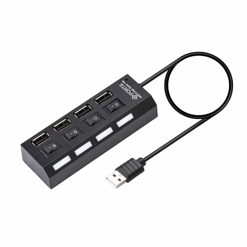 High Speed 4port Usb 2.0 Hub With Individual Power Switches And Leds