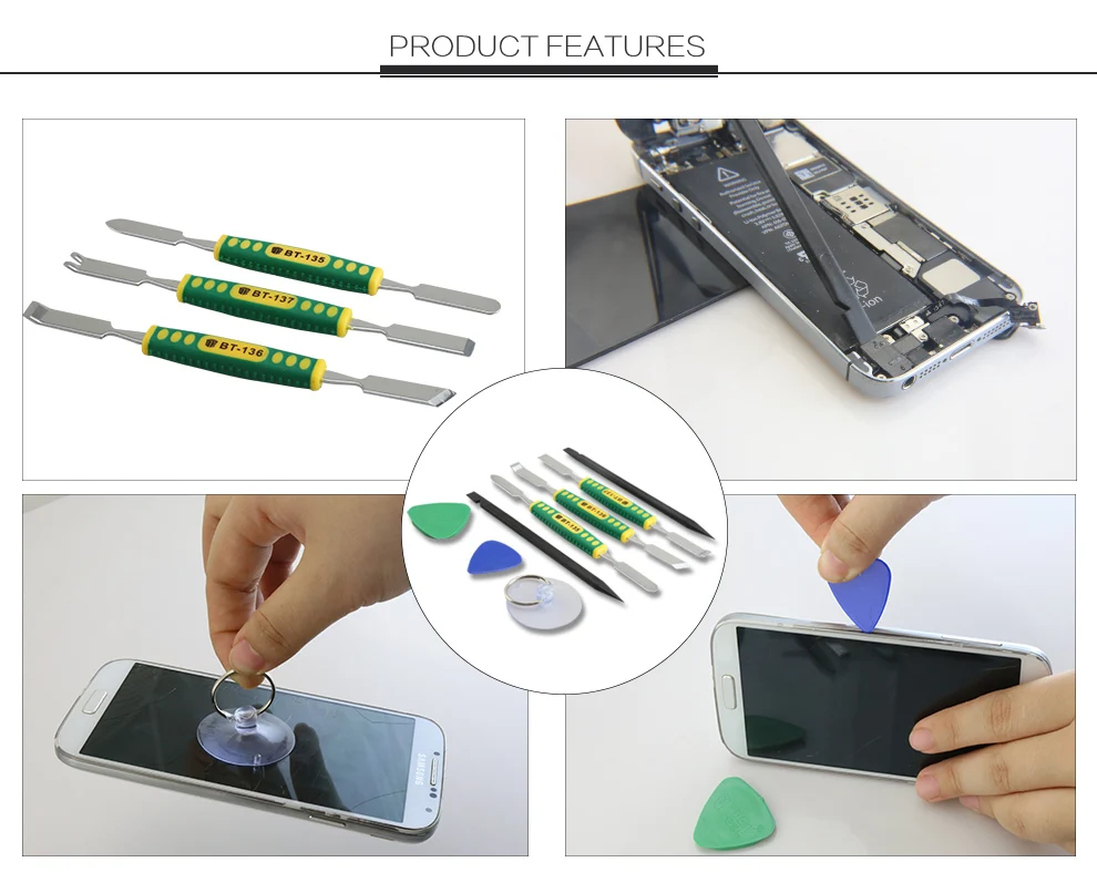 Wholesale Bst9902 8 In 1 Disassemble Opening Repair Tools Kits Phone