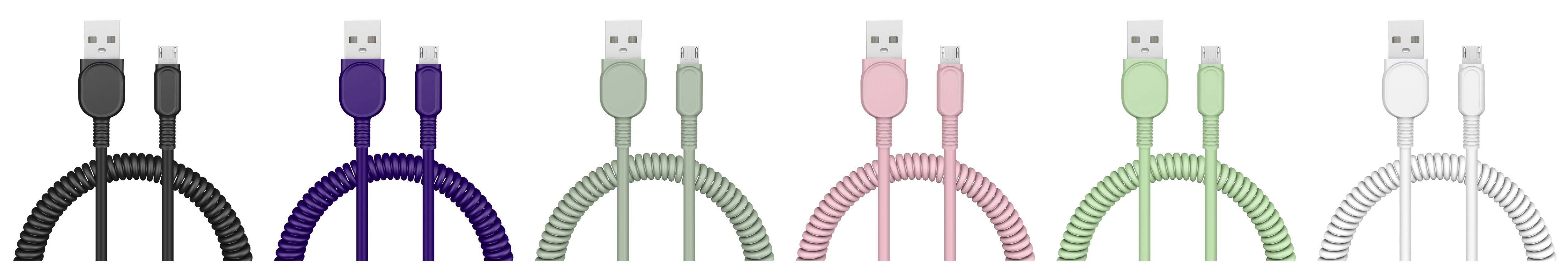 USB Data Cable Flexible Spring Wire for iPhone
