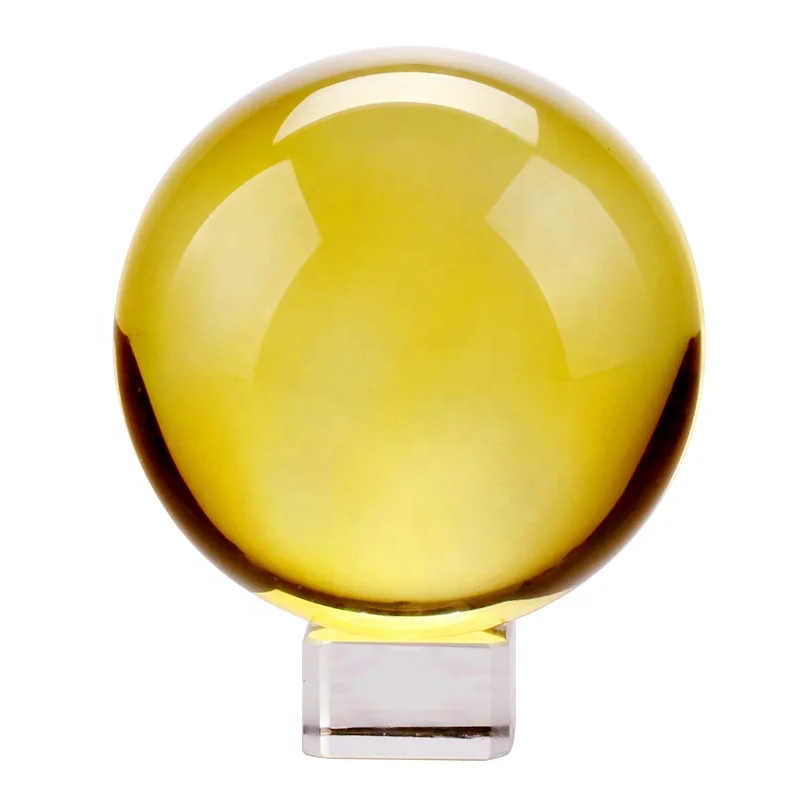 K9 Yellow Antique Crystal Glass Ball 80mm100mm Buy Yellow Crystal