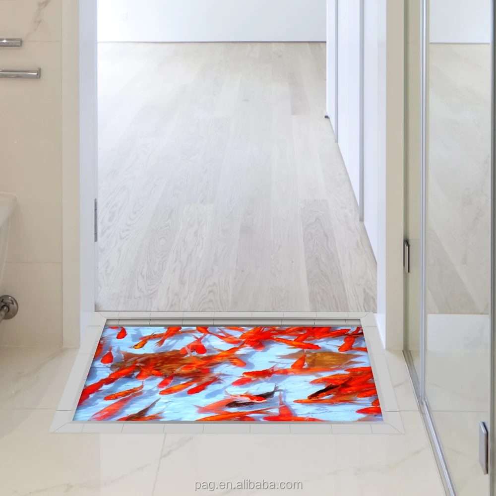 Fabriek groothandel 3d stickers home decor voor de badkamer vloer ...