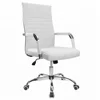 ergonomic white leather executive office chair