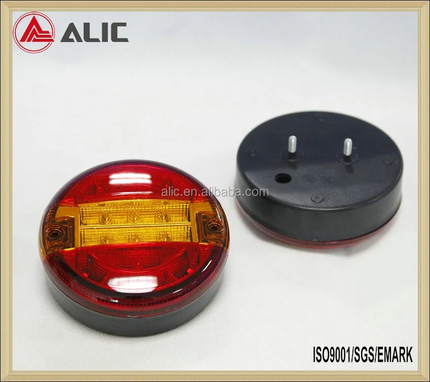 2 PCS LED Lumi/ère Arri/ère Queue Feu De Frein Stop Lumi/ère Clignotant Num/éro Plaque Lampe Pour Remorque Camion V/éhicule R/écr/éatif Couleur: Rouge + Ambre + Noir
