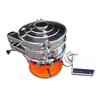 Ultrasonic vibrating screen for fine powders