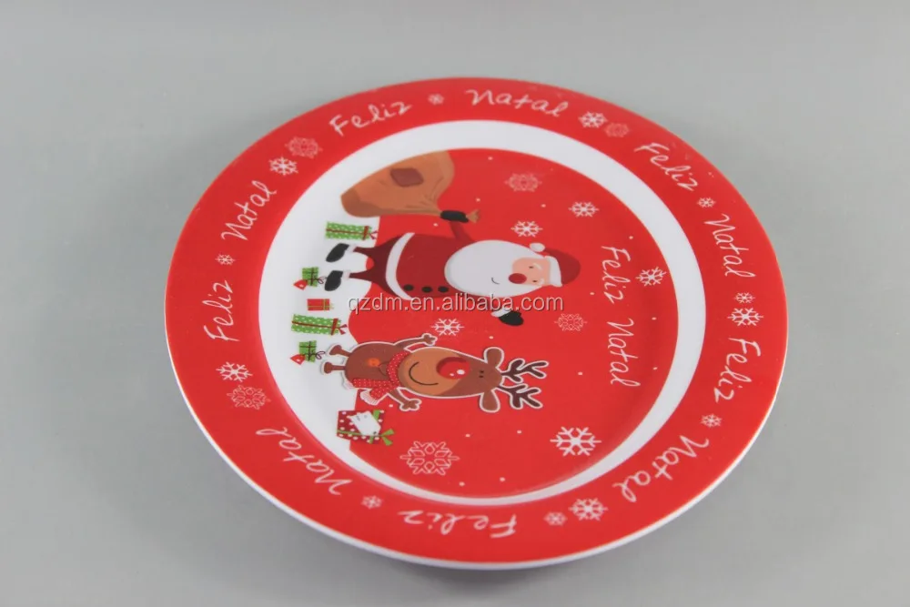 14 Inch Melamine Oval Shape Serving Plate For Christmas