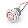 19mm Waterproof Momentary Lock Electrical Power LED Illuminated Anti Vandal Micro Touch Push Button Switch