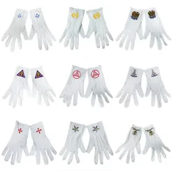 masonic pure cotton white gloves 246