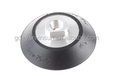 Solid rubber suction cup with knob handle