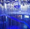 Custom made extra long spaghetti fringe string curtain for commercial event stage