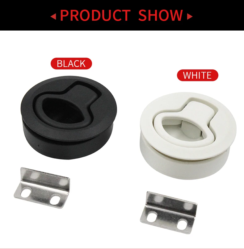 Plastic Flush Ring Slam Latch Pull Latch Round For Rv Marine Boat Deck