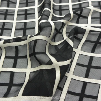 burnout silk chiffon fabric