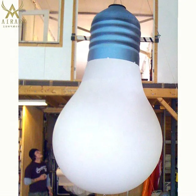 Attractive Light Bulb Shaped Giant Inflatable Balloon For Promotions