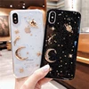 top selling 2019 for iphone xs space case planet transparent TPU soft back cover glitter sparkle