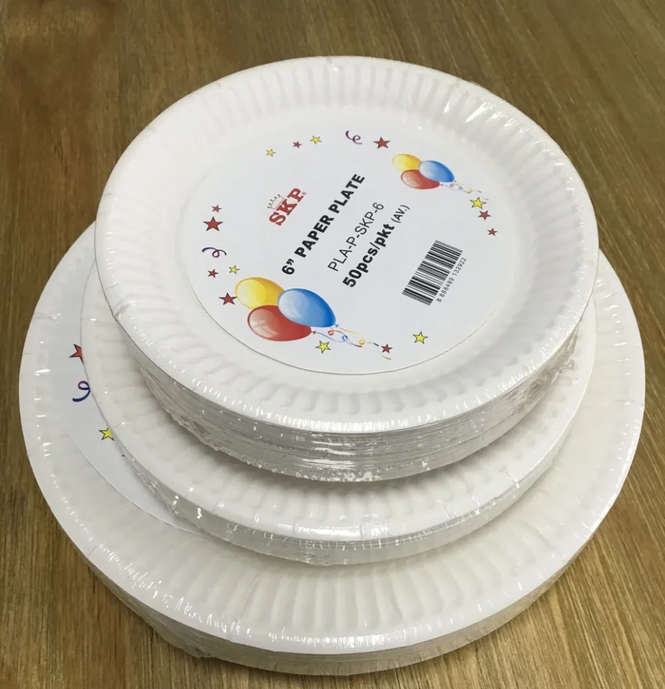 new products promotional paper plate, disposable white paper