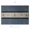Crystal Decoration Beige Marble Corner Design Border Tile For Bathrooms