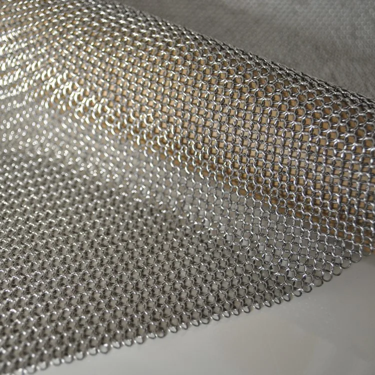 Stainless Steel Chain Mail Curtain / Metal Welded Ring ...