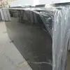 Heat resistance pure black quartz solid surface,quartz stone slab,quartz marble