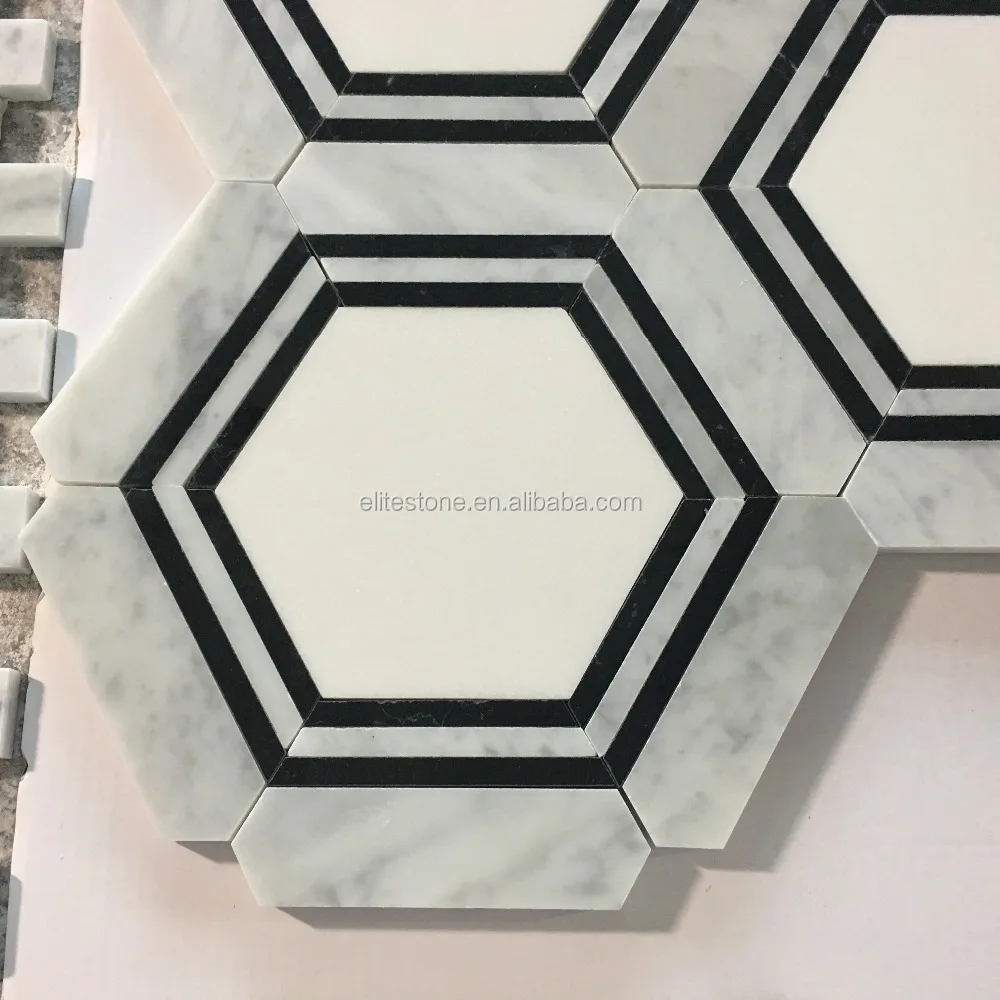 Venta al por mayor hexágono blanco baldosa-Compre online los mejores