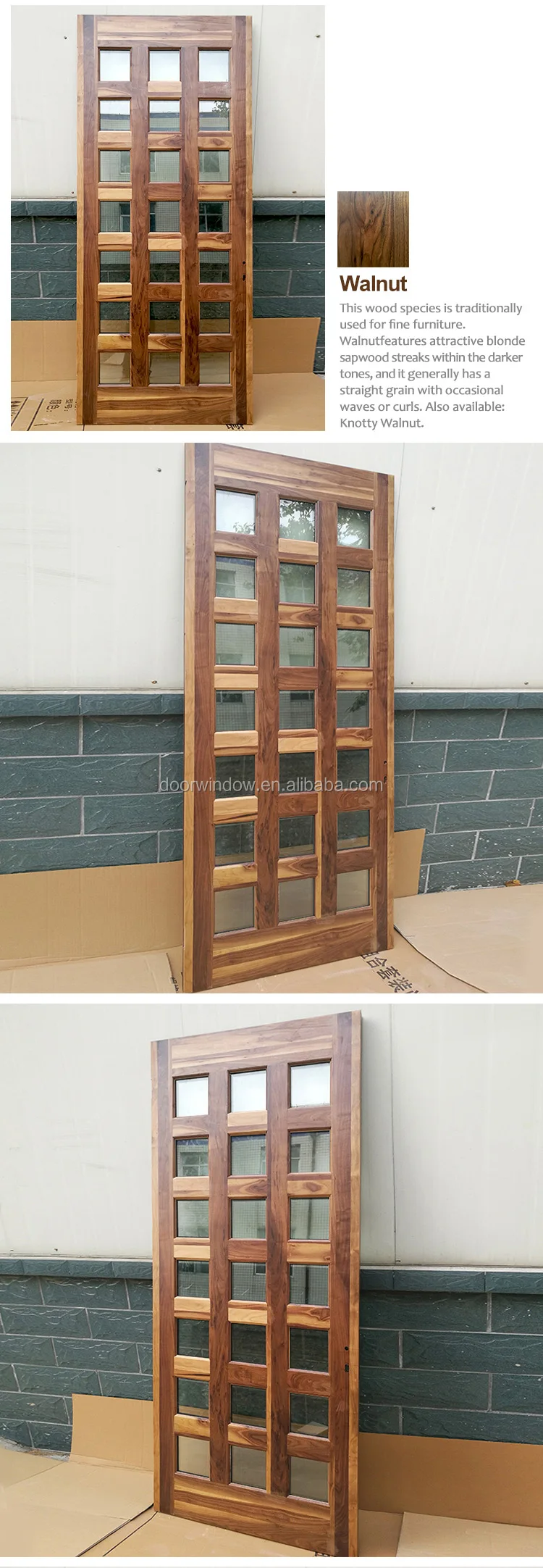 unfinished black walnut Decorative door grilles main door designs wooden doors from Doorwin