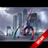 Modern Outside Abstract Stainless Steel Fire Sculpture