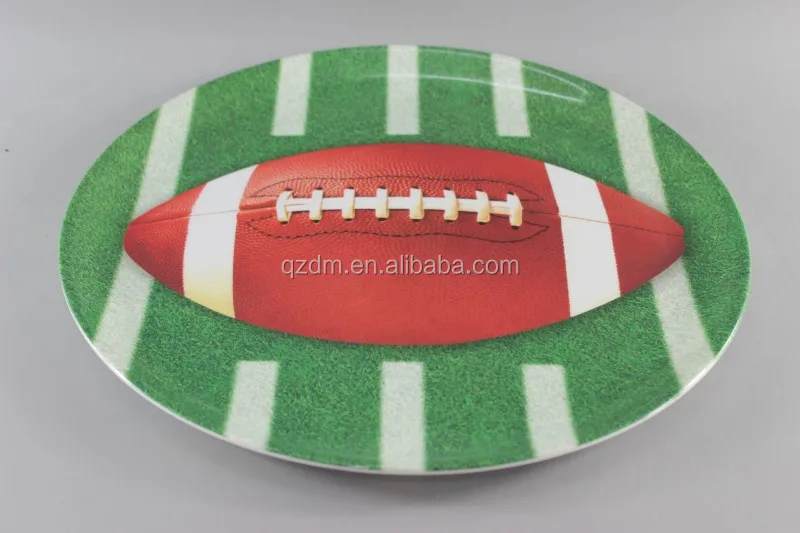 13" Melamine Rugby Dinner plate for Sports goods