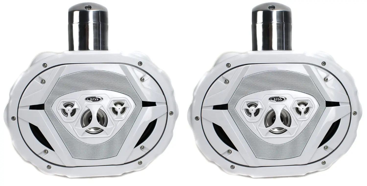 BOSS MRWT69 6x9 1100W 4-Way Waketower Boat Marine Speakers Waterproof Black 2
