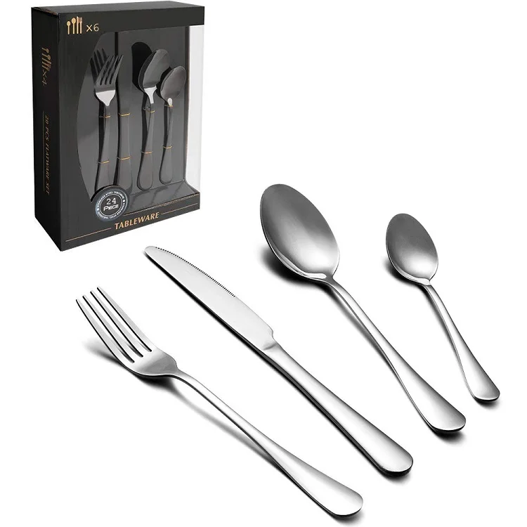 Amazon Hot Sell 24pcs Stainless Steel Cutlery Set Service For 4 Buy Cutlery,Cutlery Set