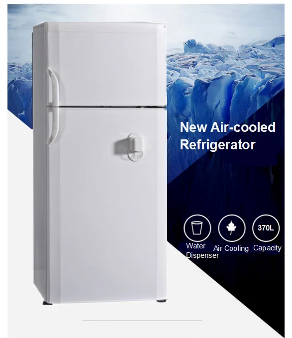 370l Two Doors Fridge Portable Upright Home Refrigerator With Water ...