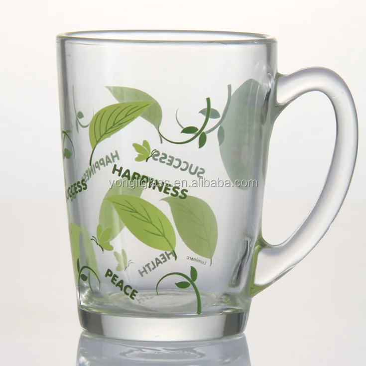 Hight quality clear Custom logo coffee mug, glass irish coffee mugs, clear coffee mug glass with handle France